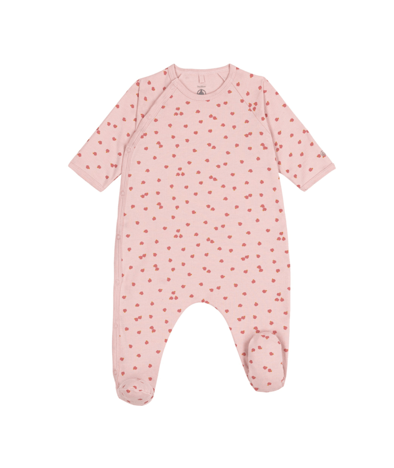 kruippakje van geruwde fleece met print