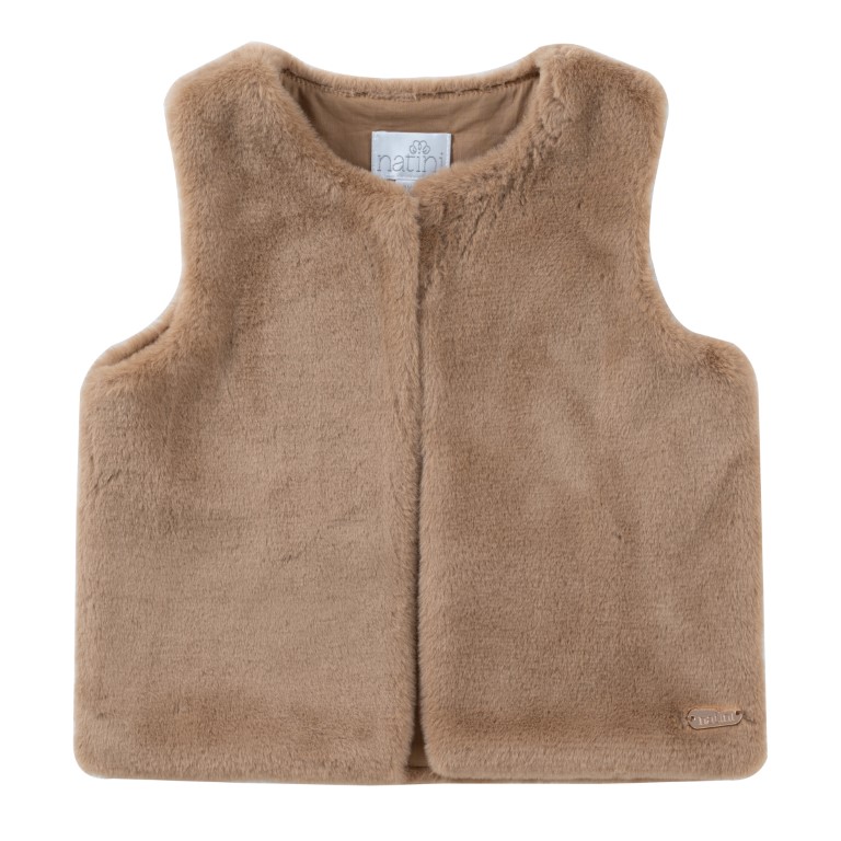 Gilet met imitatiebont girl