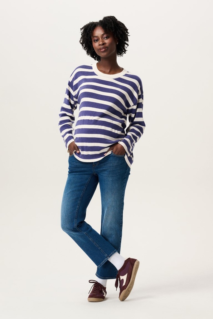 Rechtvallende zwangerschapsjeans Hawa – 7/8 lengte & over de buik