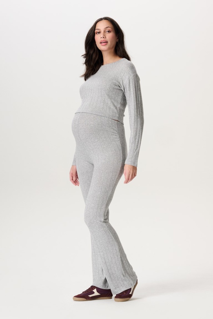 Leggings de maternité évasés Drobak - sur le ventre