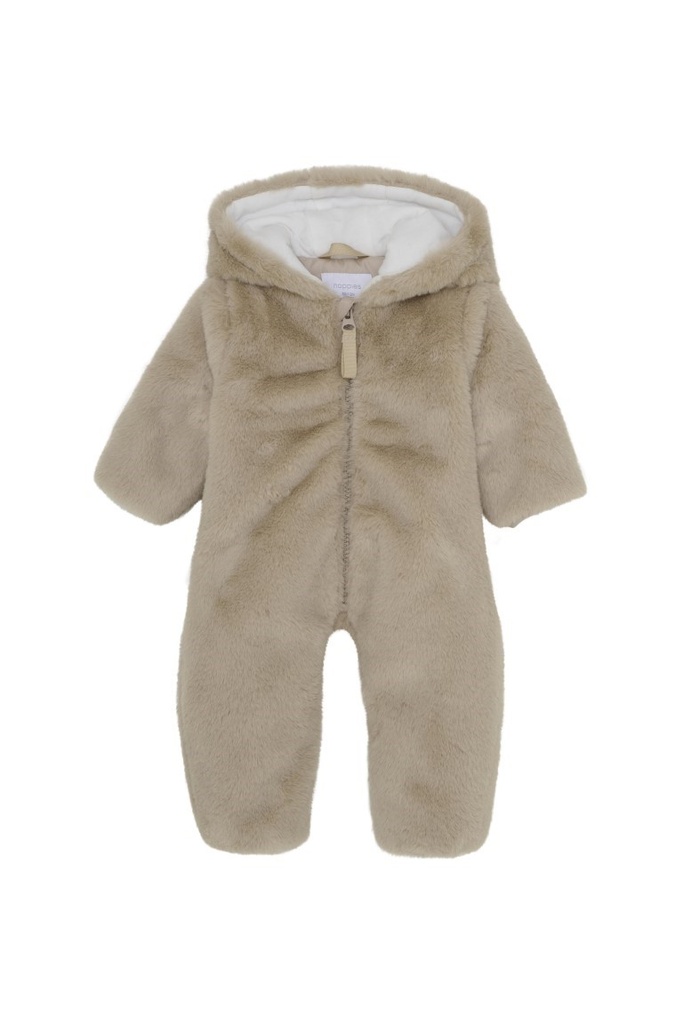 Hooded fleece suit Sandstone