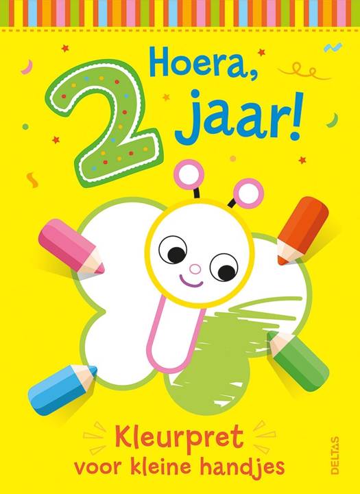 Hoera, 2 jaar! kleurpret voor kleine handjes
