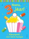 Hoera, 3 jaar! kleurpret voor kleine handjes