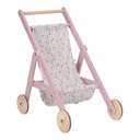 Poussette de poupée en bois