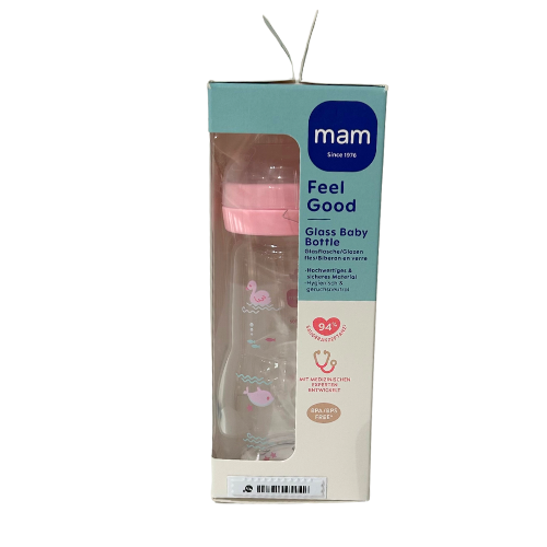 Zuigfles feel good glas 0m+ 260ml