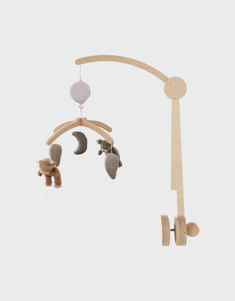 Muziekmobiel met houten arm
