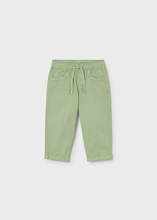 Broek - lange poplin broek met elastaan