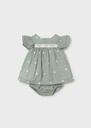 Geborduurde jurk met bloomer