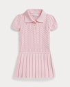 Gebreide polo-jurk met minikabels (3m-24m)
