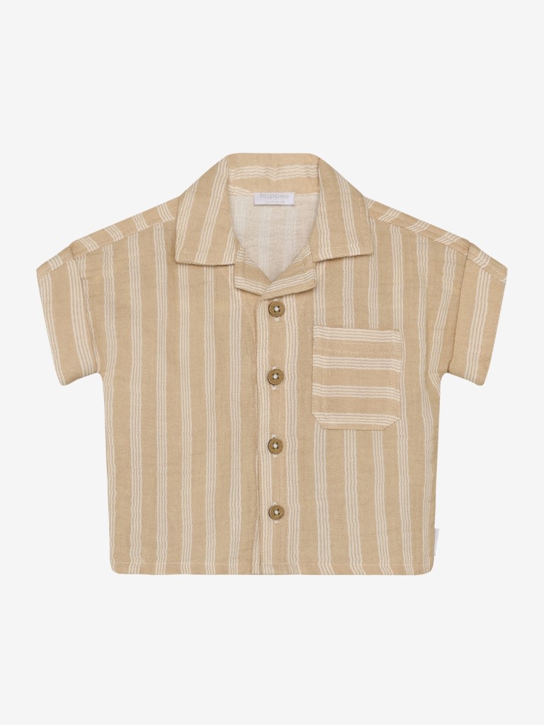 Hemd korte mouwen muslin stripe