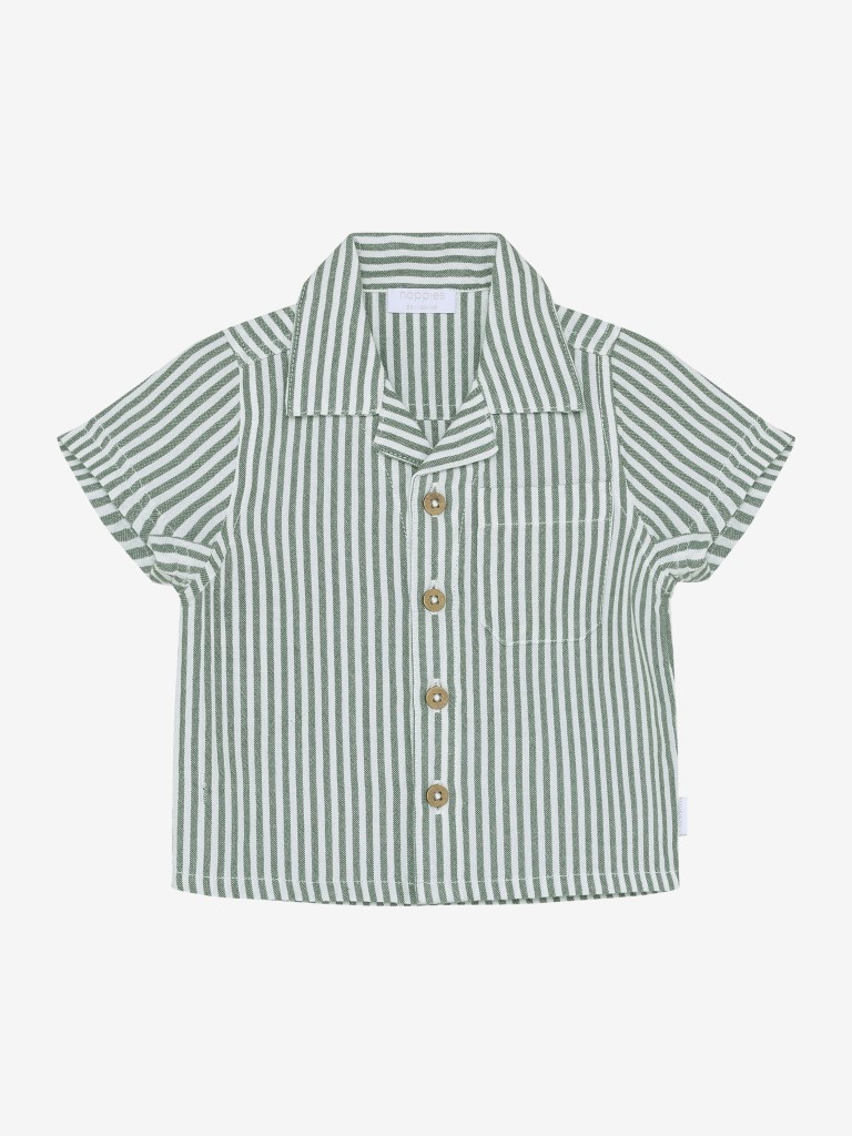 Chemise à manches courtes à rayures tissées