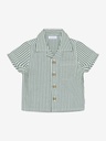 Chemise à manches courtes à rayures tissées