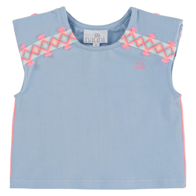 Top met geborduurde details Rory