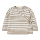 Ryder lapel cardigan Striped - 100% cotton - seamless