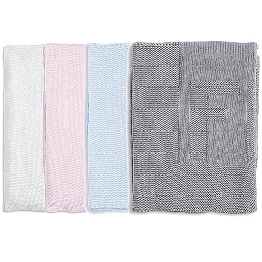 Blanket Liam cotton grey 75X100