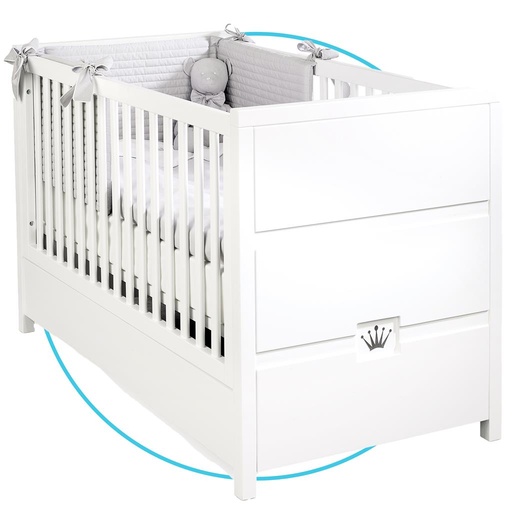 Bed (omvormbaar) June white 140X70X92