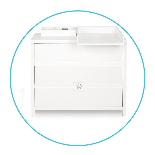 Commode MDF (3 laden) June white 110X50X90