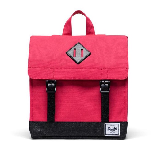 *Rugzak survey kids red-black sparkle