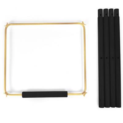 Set lange poten + voetsteun Evolu2 zwart 