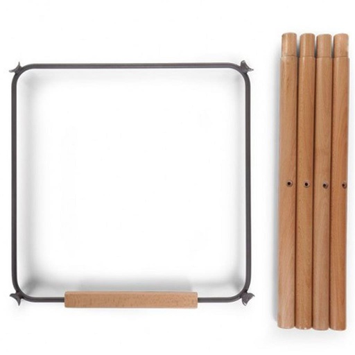 Set of long legs + footrest Evolu2 naturel/antraciet 