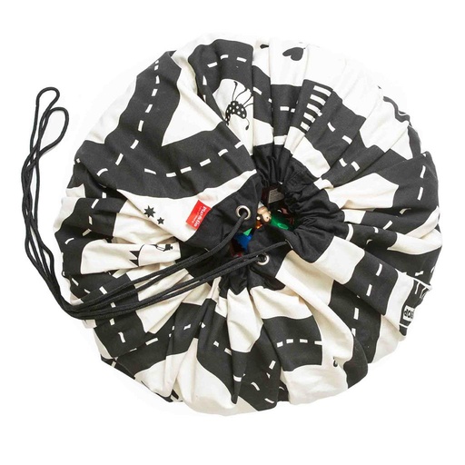 Opbergzak en speelmat Noomad Original dubbelzijdig autobaan 