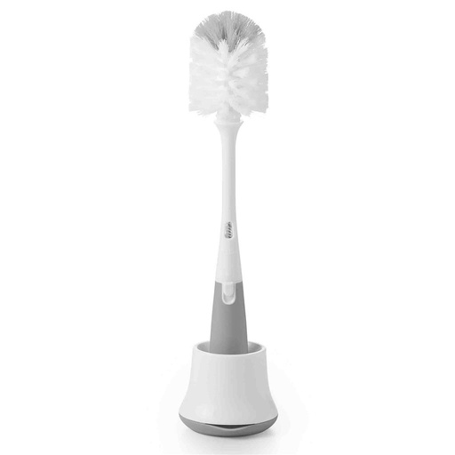 Bottle and pacifier brush (with stand) grey 