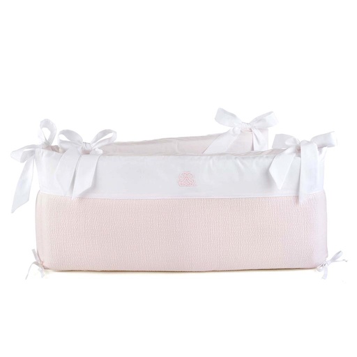 Bedbeschermer 70cm – Gewafeld (70x70x70cm) H:30cm cotton pink 
