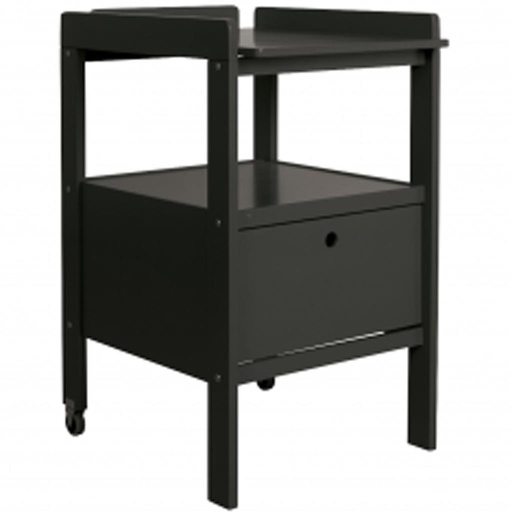 Changing table Cindy (+drawer, soft close) zwart 