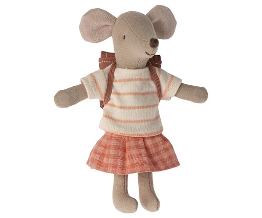 Mini souris pour tricycle grande soeur 13cm coral 