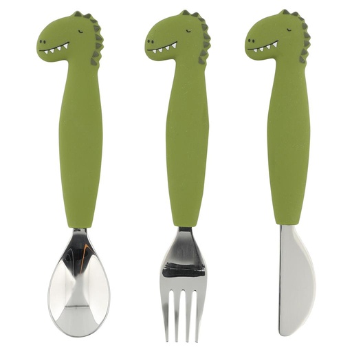 Couverts en silicone 3 pièces mr dino 