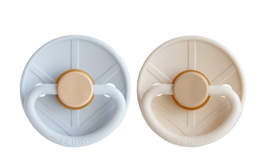Fopspeen little viking (0-6maand, 2 stuks) Powder Blue/Cream 