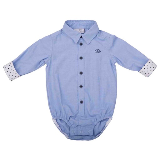 Chemise de corps Caspar white spots blue 