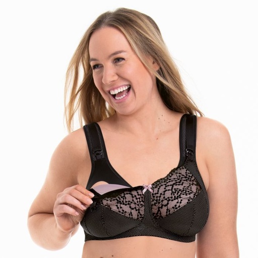 Nursing bra without underwire zwart 