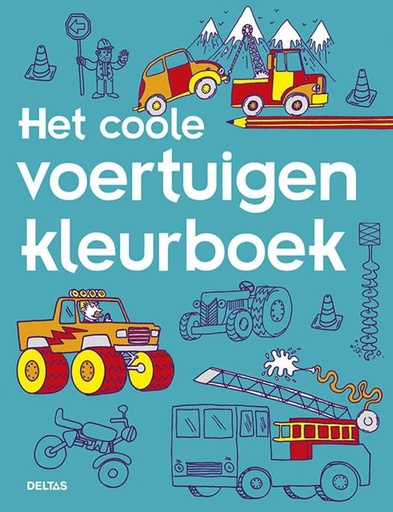 Het coole voertuigen kleurboek  