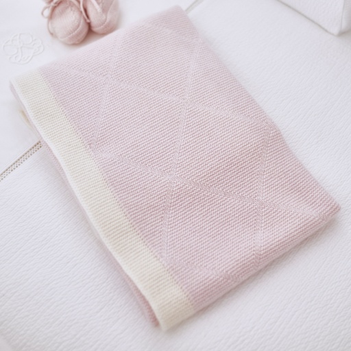 Echarpe de couverture (70x92cm) cachemire rose