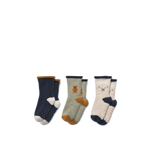 Kousen Eloy (3 paar) teddy - dove blue mix 