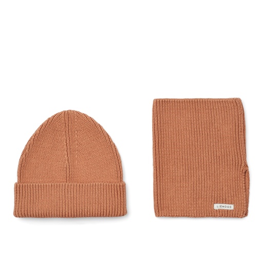 Set chapeau et écharpe Lina tuscany rose 
