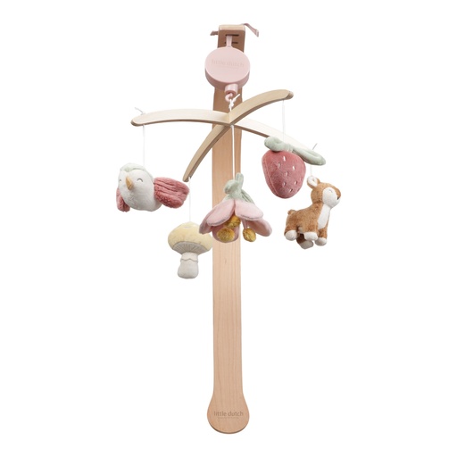 Mobile musical en bois fairy garden 