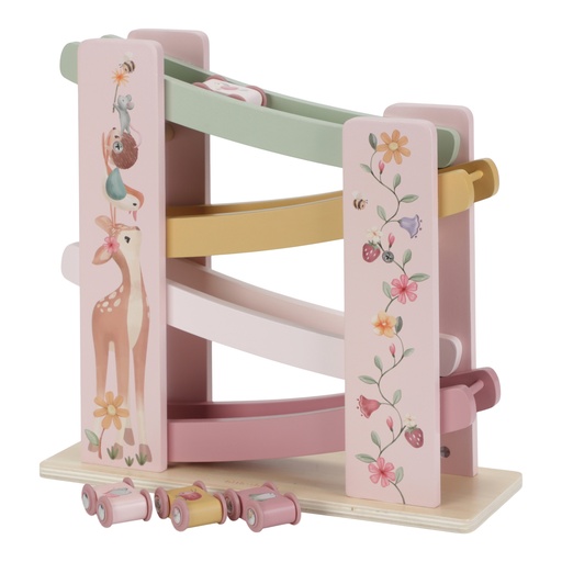 Wooden car track fairy garden 