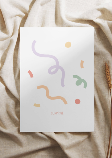 Wenskaart surprise multi color