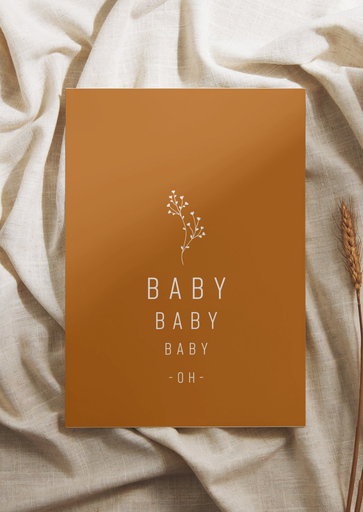 Carte de vœux bébé bébé bébé - oh brown 