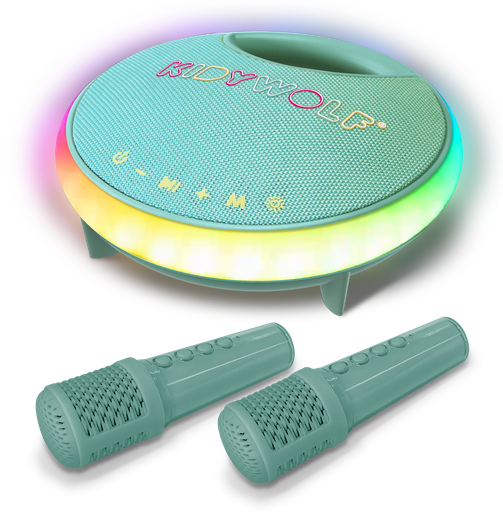 Enceinte karaoké portable Kidykaraoke green 