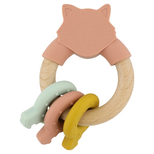 Anneau d'activité en bois avec silicone mrs. cat 