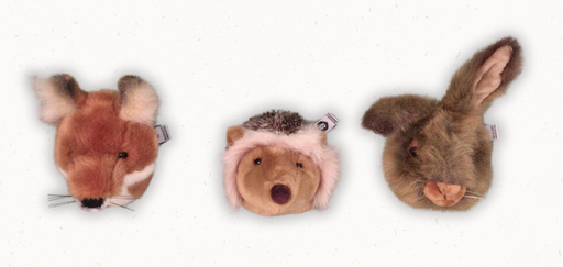 Bos doos - set van 3 dierenkoppen  