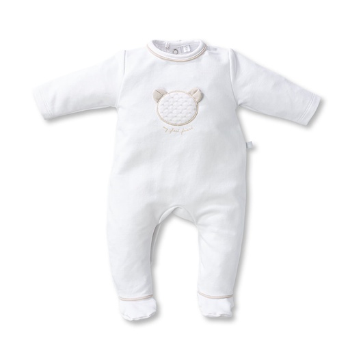 Costume bébé blanc-beige