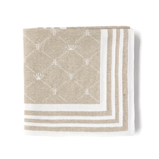 Couverture Signature blanc-beige L90 X L90