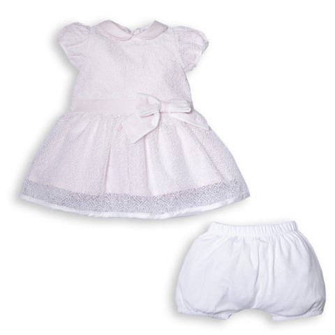 Jurk met bloomer white-pink
