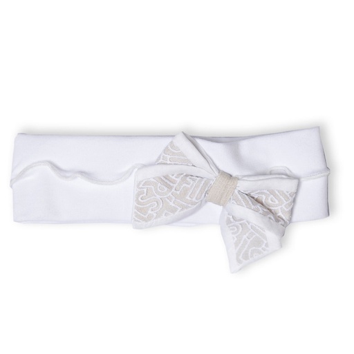 Haarband white-beige 