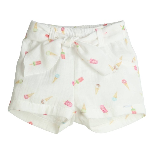 Short avec noeud Mango Off White - Multi 