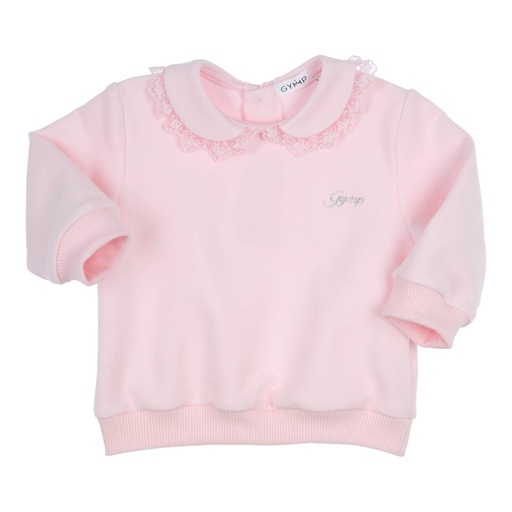 Pull avec collier Carbone old rose 